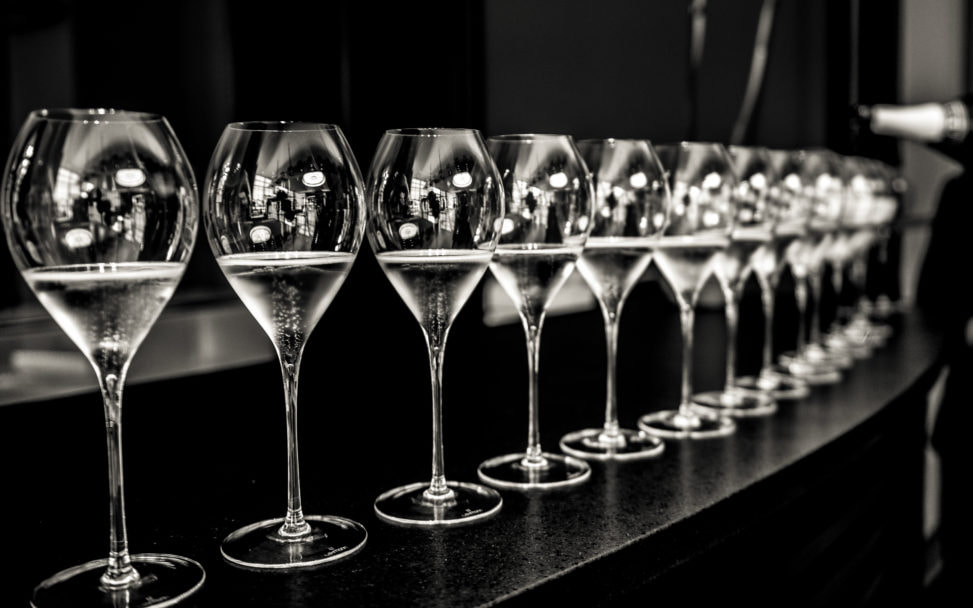 Champagneglazen, Champagne, schuimwijn, belische bubbels, Lehmann Glass